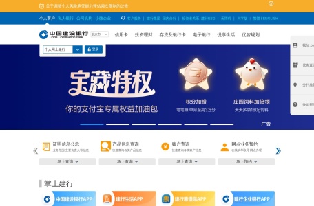 中国建设银行 网站预览